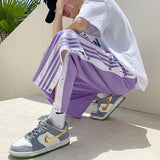 Basketball Man New Streetwear Sweatpant Baggy Pants Side Split Casual Sport Pants Wide Leg Oversize Pants