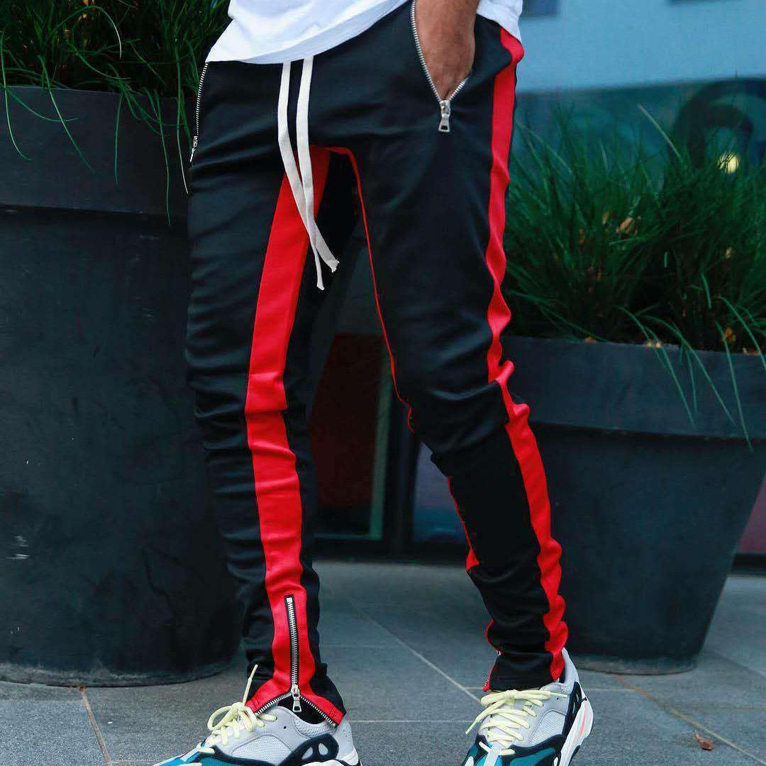 Men Bodybuilding Pant Autumn Spring Tracksuit Sweatpants Casual Solid Slim Harajuku Style Trousers Drawstring Full Length Pants