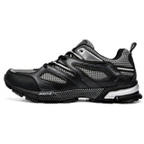 New Arrival Classics Style Men Running Shoes Cow Split Mesh Men Sport Shoes Lace Up Outdoor Jogging Shoes