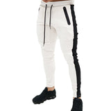 Men Bodybuilding Pant Autumn Spring Tracksuit Sweatpants Casual Solid Slim Harajuku Style Trousers Drawstring Full Length Pants