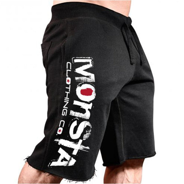 Gotmes Men New Cotton Shorts Men's loose Short Trousers Fitness Bodybuilding Jogger Mens Brand durable Sweatpants Fitness Workout Short