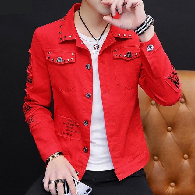 Gotmes Spring And Autumn Jeans Coat Men's Korean-style Fashion Students Handsome Versatile Jacket MEN'S Wear Summer New Style Cowb