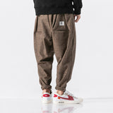Gotmes New Plaid Men's Jogging Sweatpants Winter Men Harem Pants Casual Big Size Harajuku Woman Cargo Pants Streetwear Dropshipping
