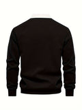 Fall & Winter Solid Color Fleece-Lined Shirt - Men's Casual Machine Washable with Button Detail