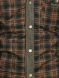 Men's Cozy Plaid Jacket - Casual Fall/Winter Button-Up with Lapel Collar