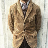 Gotmes-shop mens fall fashion 2024 New Men's Casual Fashion Solid Color Open Lining Coat Men