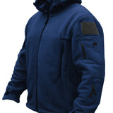 Windproof Fleece Jacket - Men's Cozy Hooded Coat - Zipper, Solid Color, Multiple Pockets for Autumn and Winter