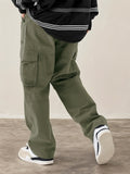 Men's Fashion Drawstring Flap Pocket Casual Pants, Multi-Pocket Design Comfortable and Stylish - Perfect for Hiking Street Outdoor Activities | Spring/Summer Apparel, Suitable for All Seasons