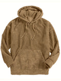 [Men's Vintage Corduroy Hoodie] Vintage Corduroy Hoodies For Men, Men's Casual Pullover Hooded Sweatshirt With Kangaroo Pocket Streetwear For Winter Fall, As Gifts