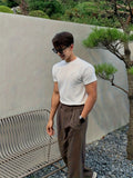 [Summer Fitness Training T-Shirt] Men'S Summer Casual Running Fitness Training T-Shirt, Solid Color Round Neck Slim Fit Base Layer, Short Sleeve, Stretch Polyester, Sport Style, for Workout and Gym