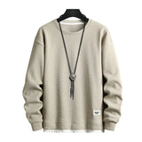 Solid Color Sweatshirt Men Harajuku Hoodies O Neck long Sleeve Casual Sweatshirt Mens Pullover Tops Streetwear Man Hoodies