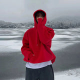 Basic Drawstring Hooded Sweatshirt