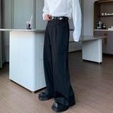 Black Square Toe Leather Shoes