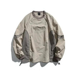 Contrasting Color Round Neck Sweatshirt