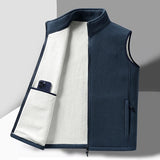 Fashion Plus Size Male Warm Waistcoat Fleece Vest Men's Lamb Cashmere Warm Sleeveless Coat Men Brand Clothing Winter Vest