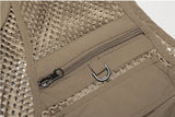 Men's Vest Tactical Outdoor Webbed Gear Coat Summer Fishing Waistcoat Men Tool Multi-Pockets Mesh Work Sleeveless Jacket Male