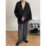 Summer Black White Silk Blazer Men's Fashion Business Society Mens Suit Jacket Korean Loose Casual Dress Jacket Men M-XL