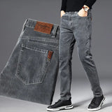 Autumn Summer Denim Jeans Men Straight Stretch Regular Jeans for Man Black Classic Vintage Mens Pant Big Size 29-38 40