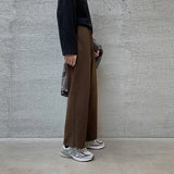 Winter Thick Woolen Pants Men's Warm Fashion Black Brown Casual Pants Men Korean Loose Straight-leg Pants Mens Trousers S-2XL