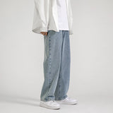 Korean Fashion Men Wide Leg Jeans spring New Streetwear Straight Baggy Denim Pants Male Brand Trousers