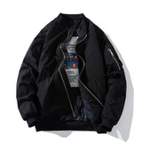Winter Bomber Jacket Men Women Air Force Pilot Jacket Solid Fashion Casual Baseball Coat Male Couple Autumn White Black Pink