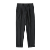 British Dress Pants For Men Clothing Fashion High Waist Men's Pants Elegant Business Formal Wear Men Trousers High Quality