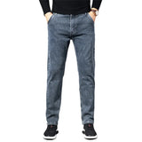 Autumn Summer Denim Jeans Men Straight Stretch Regular Jeans for Man Black Classic Vintage Mens Pant Big Size 29-38 40