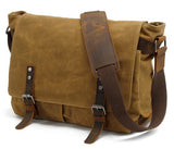 New Fashion Thick Wax Canvas Men Shoulder bag Messenger bag Men Crossbody Bag Vintage male Leisure Sling bag Casual Boy