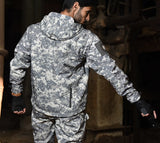 Hunting Jackets Soft Military Tactical Jacket Man Combat Waterproof Fleece Men Clothing Multicam Coat Windbreakers 5XL