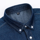 Men's Denim Shirts Short Sleeve Cotton Slim cotton Jeans Denim Shirts Men Summer High Quality Pockets Shirt Men Clothing