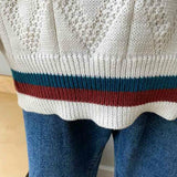 Sweater Vest Men Letter Printed BF V-neck 2XL Oversize Mens Vests Preppy Style Chic Daily Streetwear Leisure Retro Knitted New