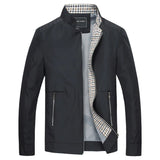 New Spring Autumn Men's Jackets Casual Coats Solid Color Mens Brand Clothing Stand Collar Male Bomber Jackets
