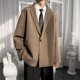 Korean-style Men Casual Blazers Male One Button Suit Jackets Daily Business Streetwear All-match Simple Suit-tops