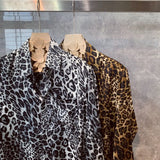 Men Spring High Quality Printed Leopard Shirts Men Fashion Casual Business Shirts Male Long Sleeve Slim Fit Blouses O203