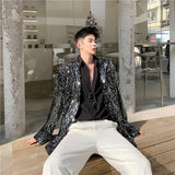 Male Shiny Blazers Spring jacket men Stylish Sequin Decor Blazer For Men Suit Jackets Dazzling Stage Clothing