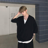 Top e pantaloncini a V-Neck Knitted