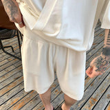 Top e pantaloncini a V-Neck Knitted