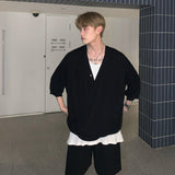 Top e pantaloncini a V-Neck Knitted