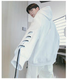 Lace-Up Rope Design Hooded Sweatshirt