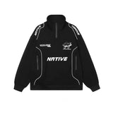 Letter Print Racing Sweatshirt