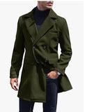men’s fashion European Version New plus Size Woolen Overcoat Men's Casual Jacket Mid-Length Double Breasted