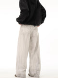 National trend washed distressed drape jeans for men 2023 spring and autumn new niche retro original design pants