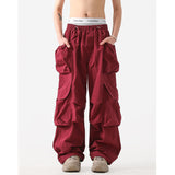 American vibe retro street casual pants men's summer new loose and wide style quick-drying all-match overalls trend