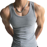 mens haircut Summer Men's Cotton Thread Vest Casual Sports Base Men's Sleeveless Fitness T-shirt Stretch Muscle Vest