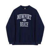 90s fashion men Myq Letter Embroidered Sweater Men's Spring Korean Style Loose Trendy All-Match Cotton Pullover round Neck Long Sleeve Top