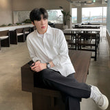 outfits for men Myq British Yupi Men's Long-Sleeved Shirt Autumn New Korean Style Loose High-Grade All-Matching Shirt