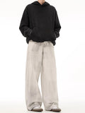 National trend washed distressed drape jeans for men 2023 spring and autumn new niche retro original design pants
