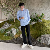 outfits for men Myq British Yupi Men's Long-Sleeved Shirt Autumn New Korean Style Loose High-Grade All-Matching Shirt