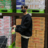 guys clothing styles  Suede Sweater Men's Pullover round Neck Loose Winter Thickened Korean Style Trendy Long Sleeve Bottoming Shirt