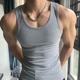 mens haircut Summer Men's Cotton Thread Vest Casual Sports Base Men's Sleeveless Fitness T-shirt Stretch Muscle Vest